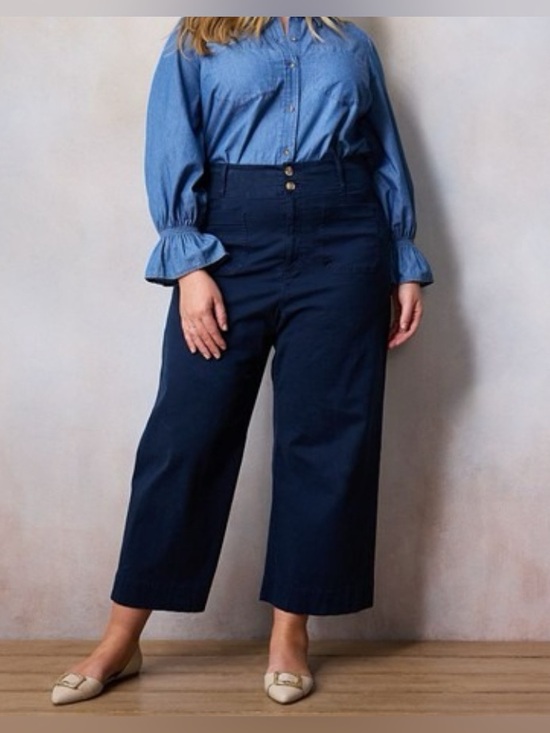 LC Lauren Conrad Pants - NEW…LC Lauren Conrad Super High-Waist Wide-Leg Crop Pants